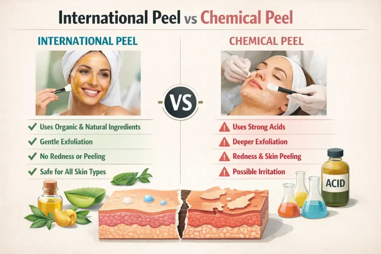 What is an International peel and Chemical peel the skin esthetic